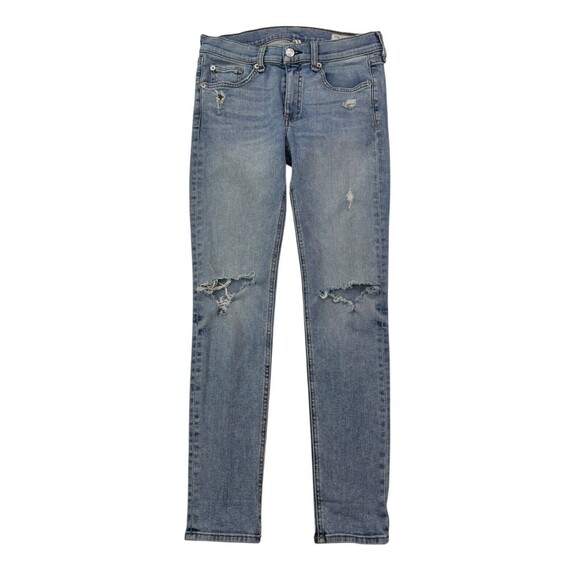 Rag & Bone Women's Size 28 Distressed Mid-Rise Ankle Skinny Jeans 28"Wx27"Inseam - Picture 16 of 16